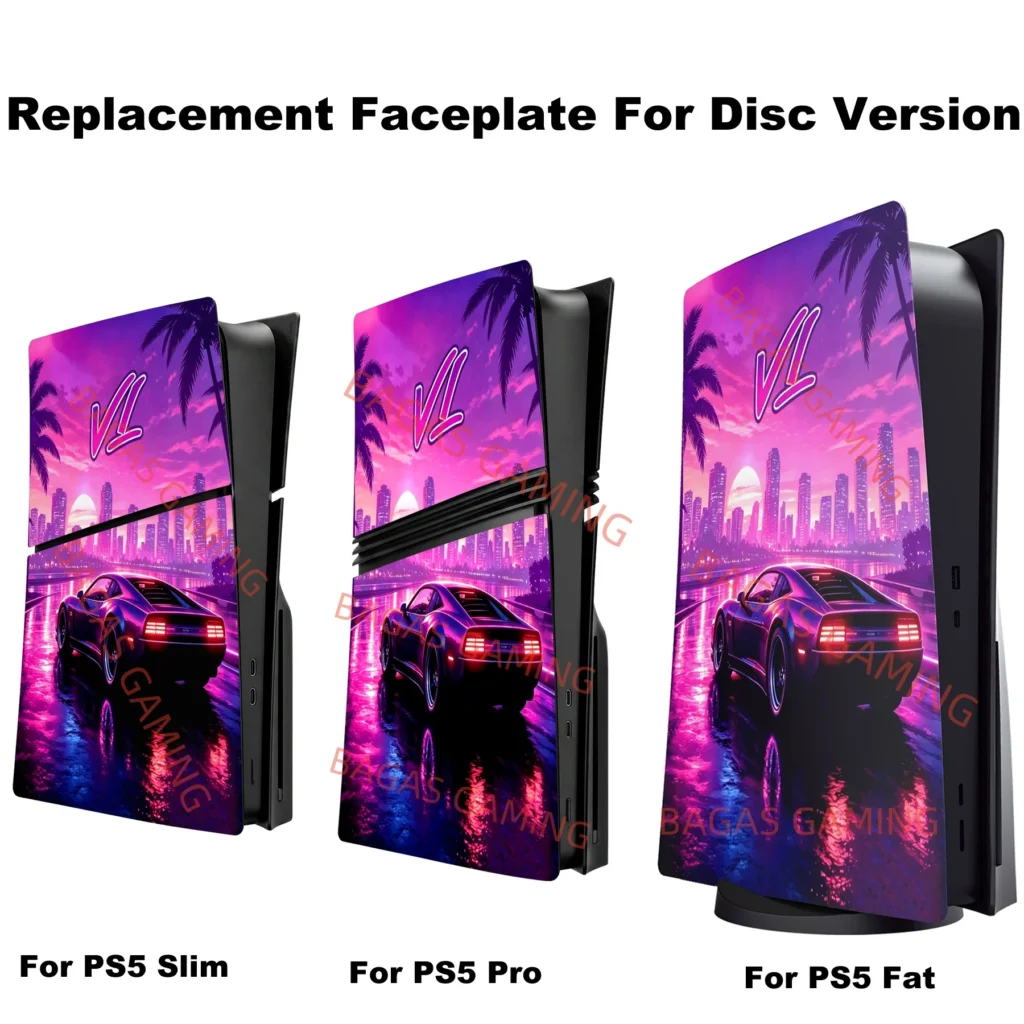 PS 5 : Plaque Frontale GT — Édition Vice Customs
